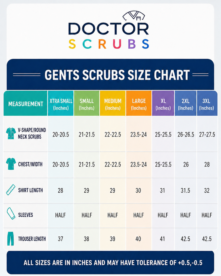 Men's V-Neck Single Pocket Medical Scrub