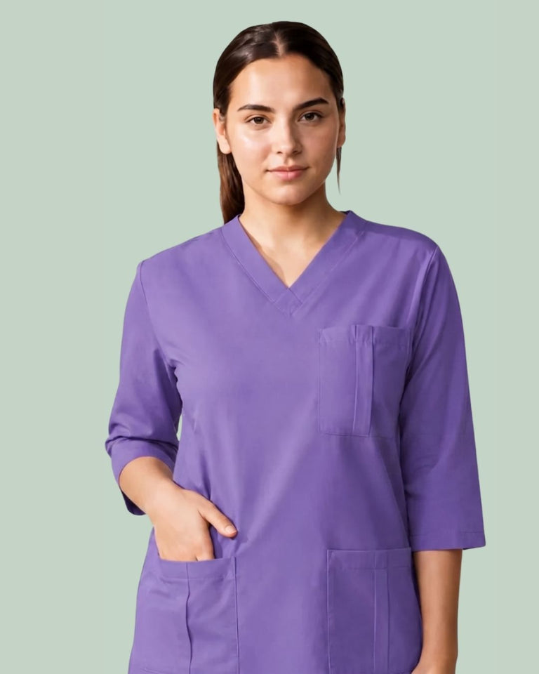 Ladies Scrub Stretch Custom Pocket Style