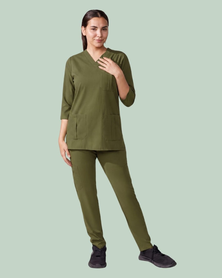 Ladies Scrub Stretch Custom Pocket Style
