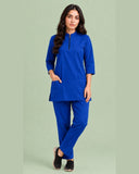 Women's Zip-Neck Scrub Suit Set