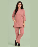 Women's Zip-Neck Scrub Suit Set