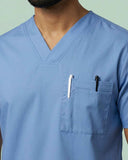 Men's V-Neck 2-Pocket Medical Scrub Top