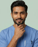Men's V-Neck 2-Pocket Medical Scrub Top