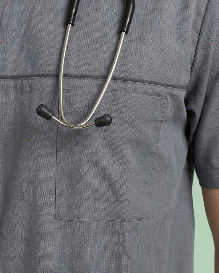 Men USA Design 3-Pocket Polyester Scrub