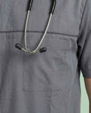 Men USA Design 3-Pocket Polyester Scrub