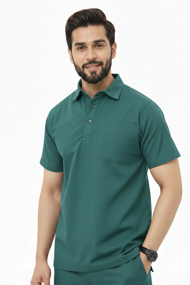Men's Classic Polo Neck Medical Scrub