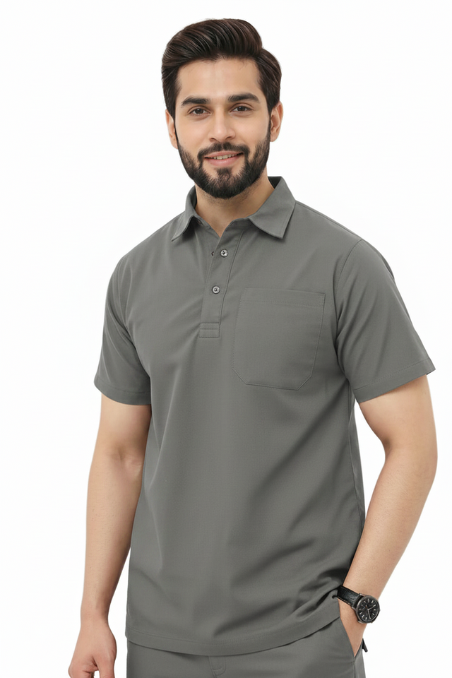 Men's Classic Polo Neck Medical Scrub