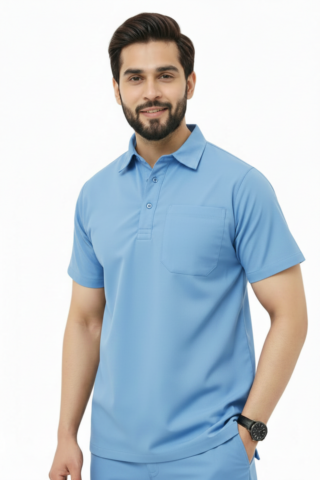 Men's Classic Polo Neck Medical Scrub