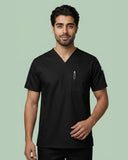 Men's 3-Pocket V-Neck Medical Scrub Top