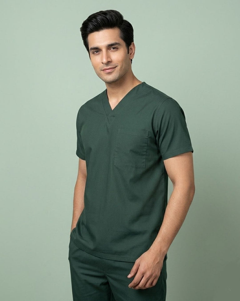 Men's 1-Pocket V-Neck Medical Scrub Top