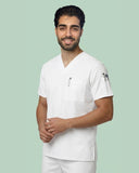 Men's 3-Pocket V-Neck Medical Scrub Top