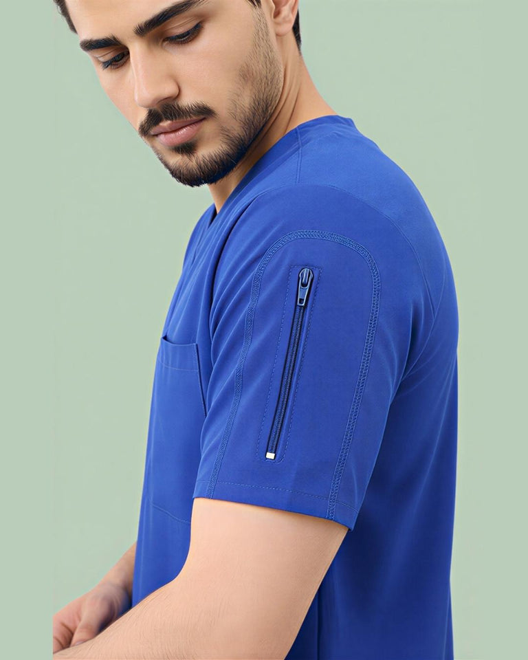 Men's Premium Stretch V-Neck Scrub Top
