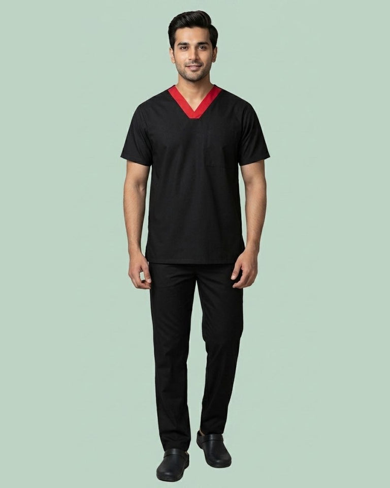 Men's V-Neck Single Pocket Medical Scrub
