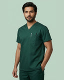 Men's V-Neck 2-Pocket Medical Scrub Top