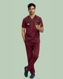 Men USA Design 3-Pocket Polyester Scrub