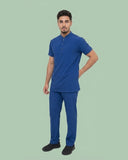 Men's 2-Pocket Henley Stretch Scrub Set