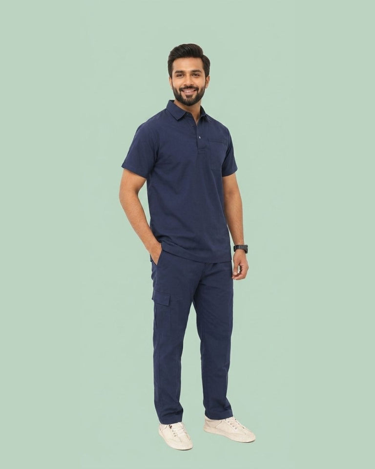 Men's Classic Polo Neck Medical Scrub