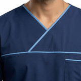 Men USA Design 3-Pocket Polyester Scrub