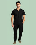 Men's V-Neck Multi-Pocket Utility Scrub