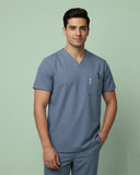 Men's V-Neck 2-Pocket Medical Scrub Top