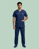 Men USA Design 3-Pocket Polyester Scrub