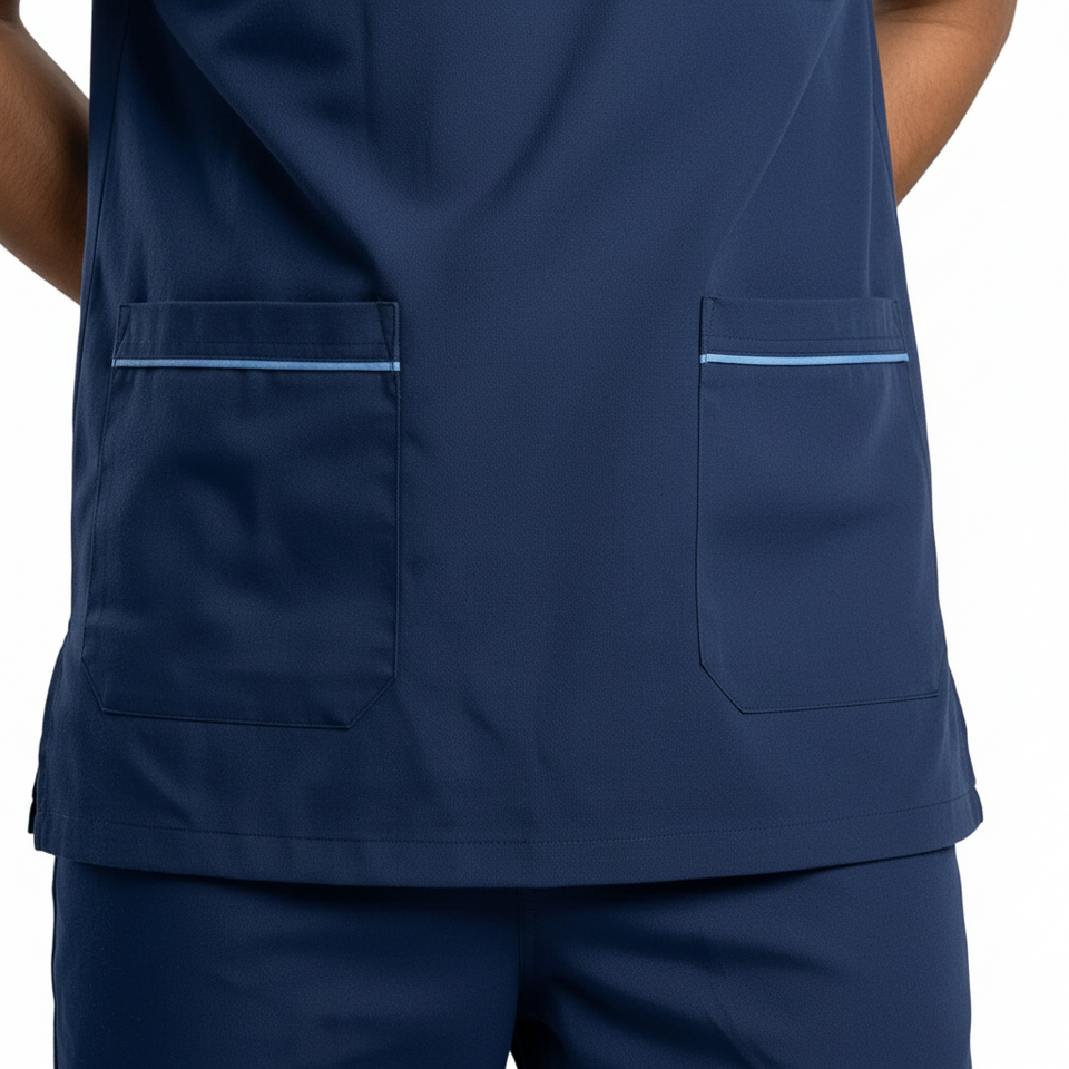 Men USA Design 3-Pocket Polyester Scrub