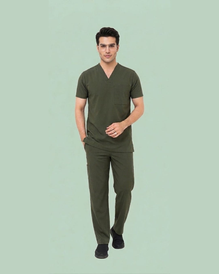Men's Premium Stretch V-Neck Scrub Top