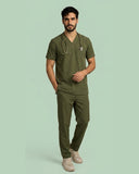 Men's V-Neck 4-Pocket Medical Scrub Top
