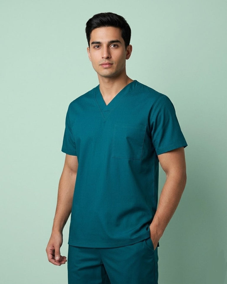 Men's 1-Pocket V-Neck Medical Scrub Top