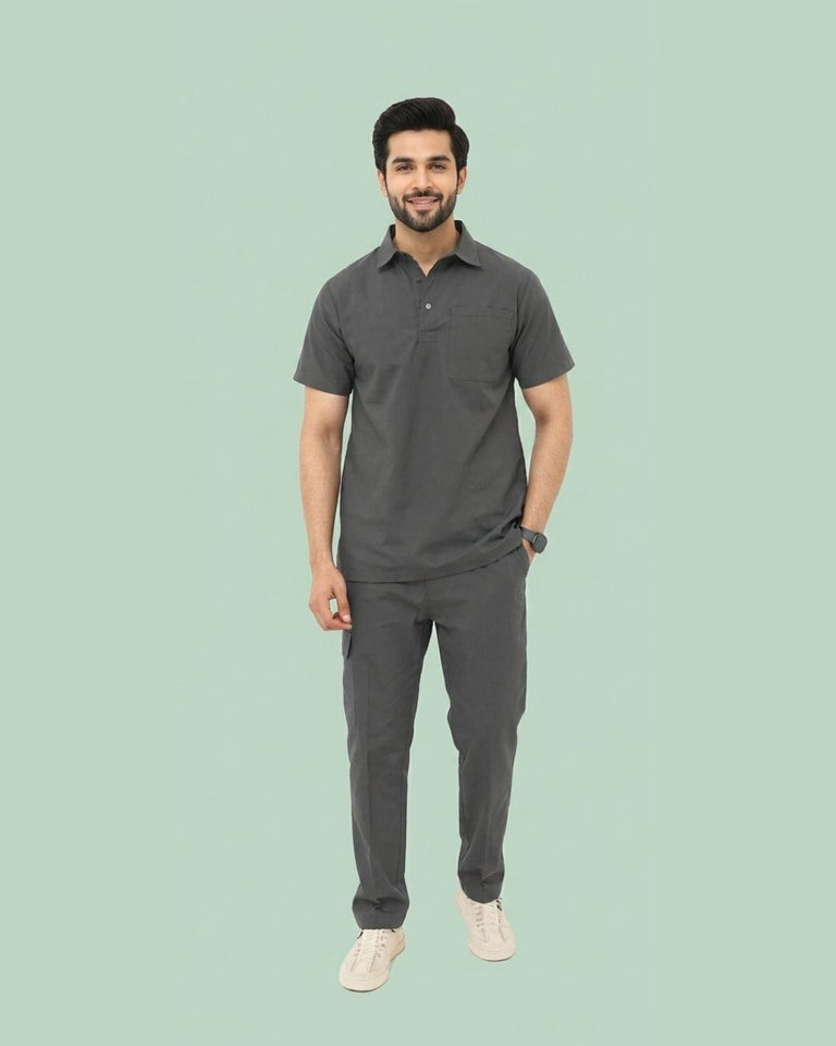 Men's Classic Polo Neck Medical Scrub