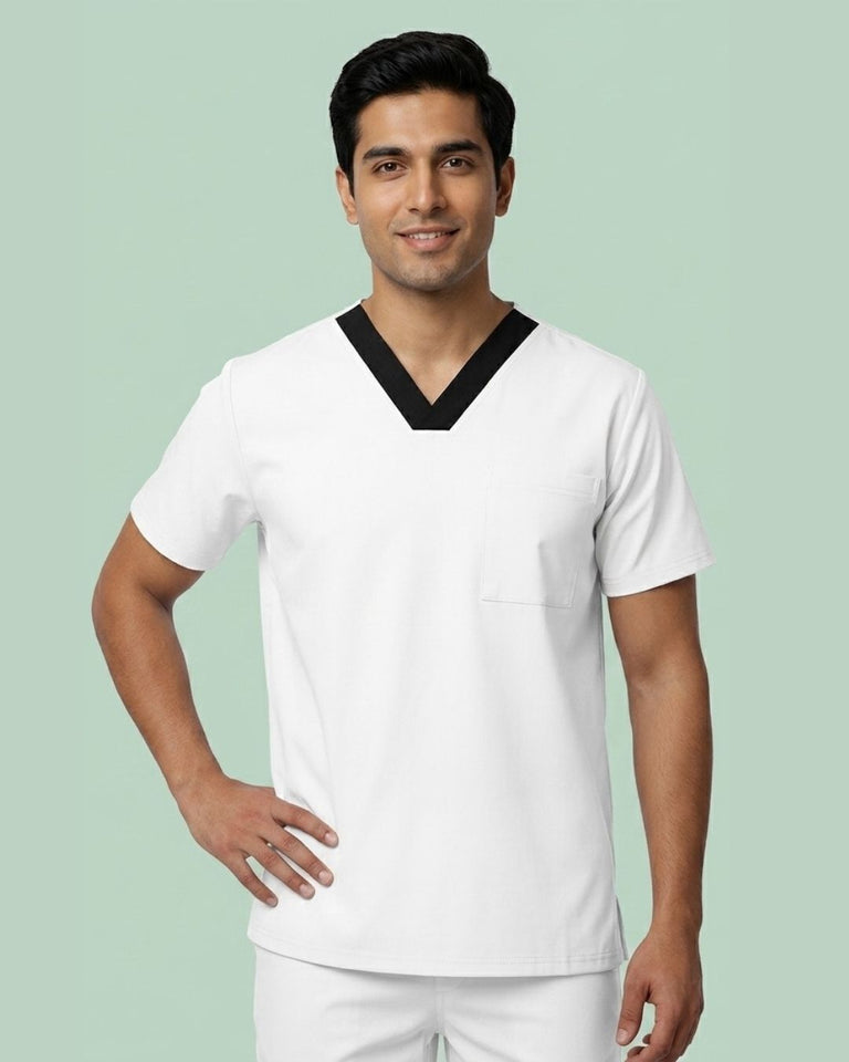 Men's V-Neck Single Pocket Medical Scrub