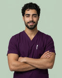 Men's 3-Pocket V-Neck Medical Scrub Top