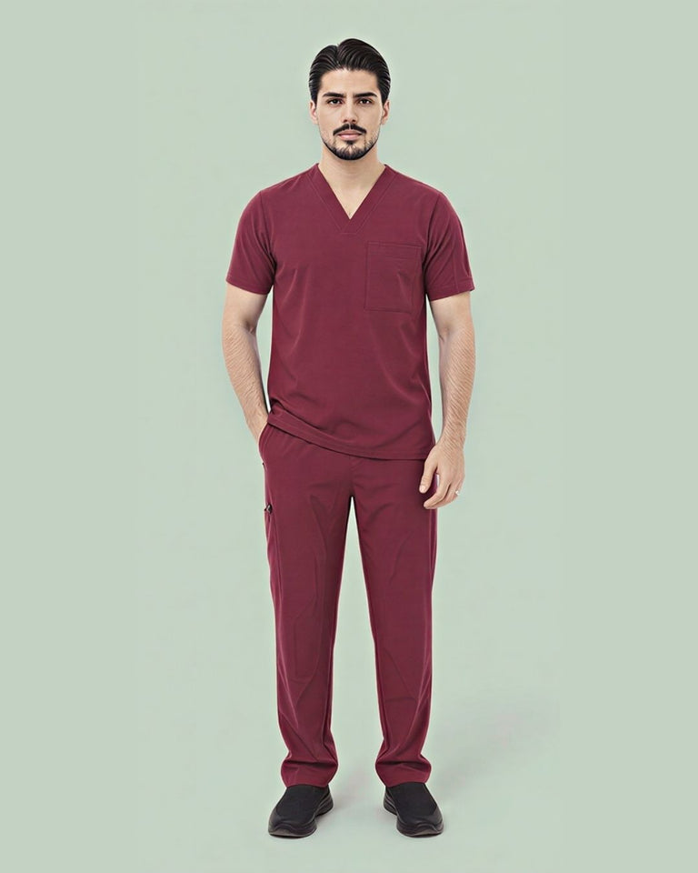 Men's Premium Stretch V-Neck Scrub Top