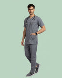 Men USA Design 3-Pocket Polyester Scrub