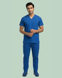 Men's V-Neck Multi-Pocket Utility Scrub