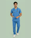 Men's V-Neck 4-Pocket Medical Scrub Top