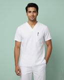 Men's V-Neck 2-Pocket Medical Scrub Top