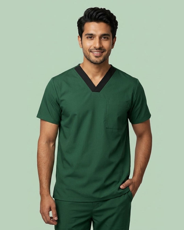 Men's V-Neck Single Pocket Medical Scrub