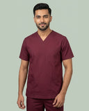 Men's V-Neck 3-Pocket Medical Scrub Top