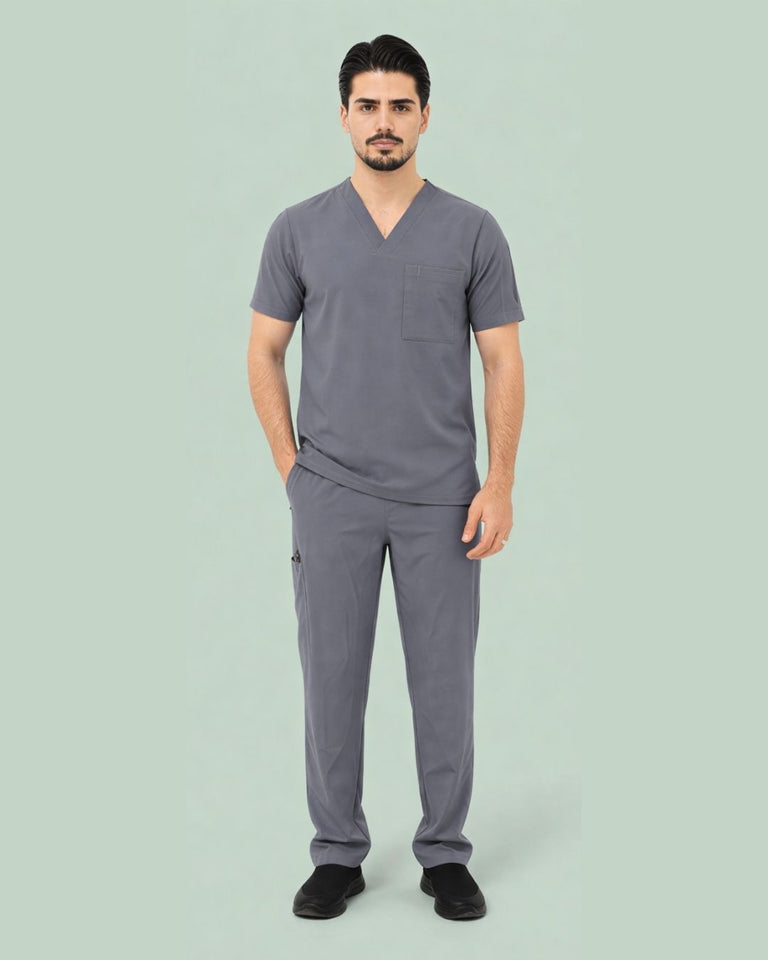Men's Premium Stretch V-Neck Scrub Top