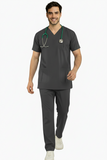 Men's V-Neck 3-Pockets Stretchable Medical Scrub Top