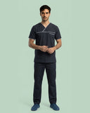 Men USA Design 3-Pocket Polyester Scrub
