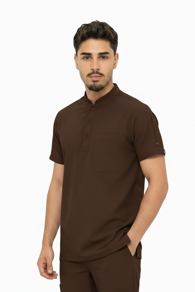 Men's 3-Pockets Ban with Button Style