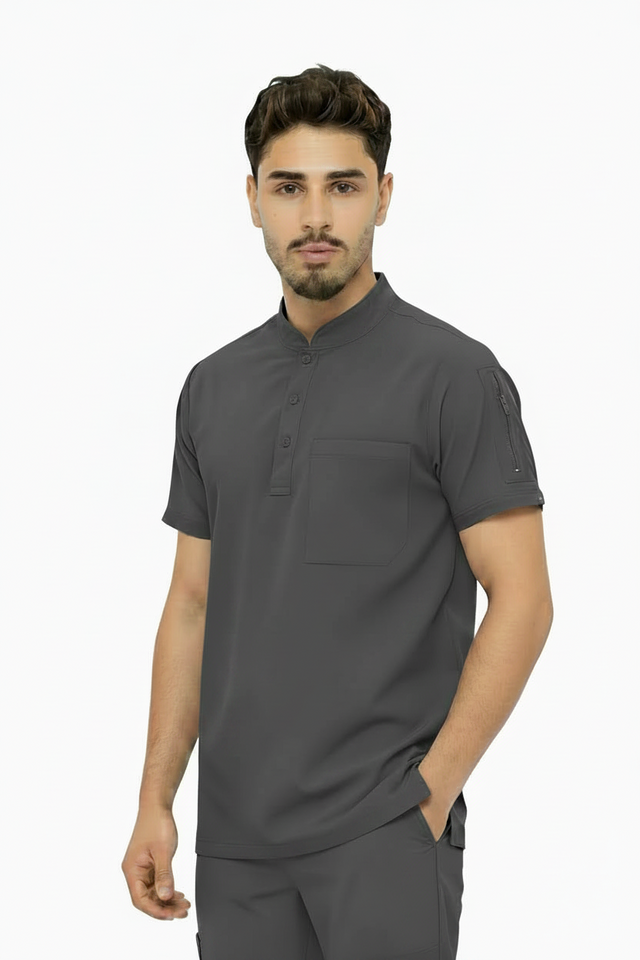 Men's 3-Pockets Ban with Button Style