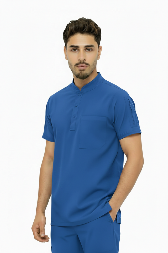 Men's 3-Pockets Ban with Button Style