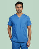 Men's V-Neck 3-Pocket Medical Scrub Top