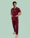 Men's V-Neck 4-Pocket Medical Scrub Top