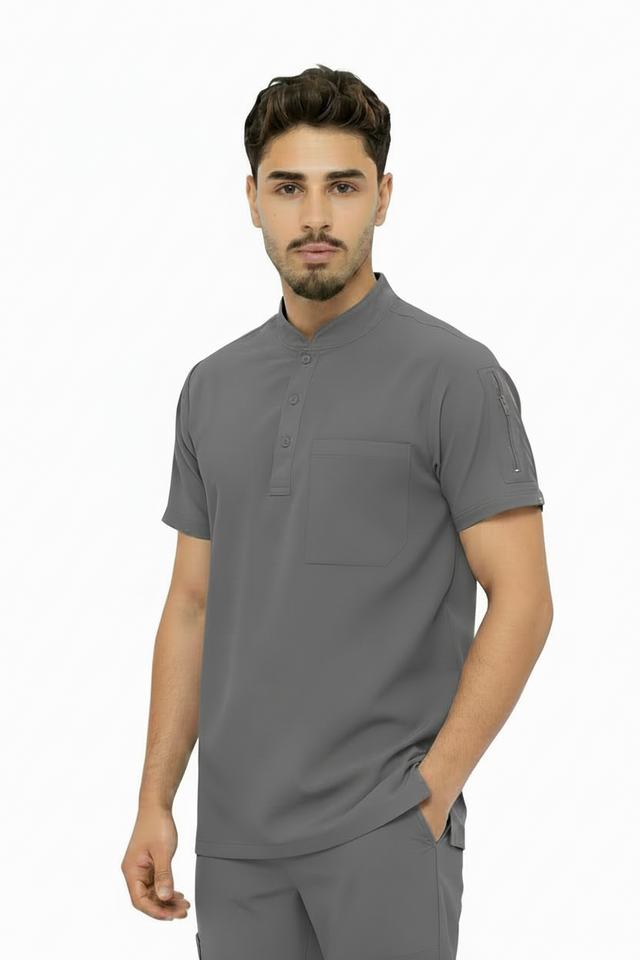Men's 3-Pockets Ban with Button Style