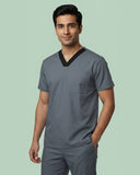 Men's V-Neck Single Pocket Medical Scrub