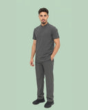Men's 2-Pocket Henley Stretch Scrub Set